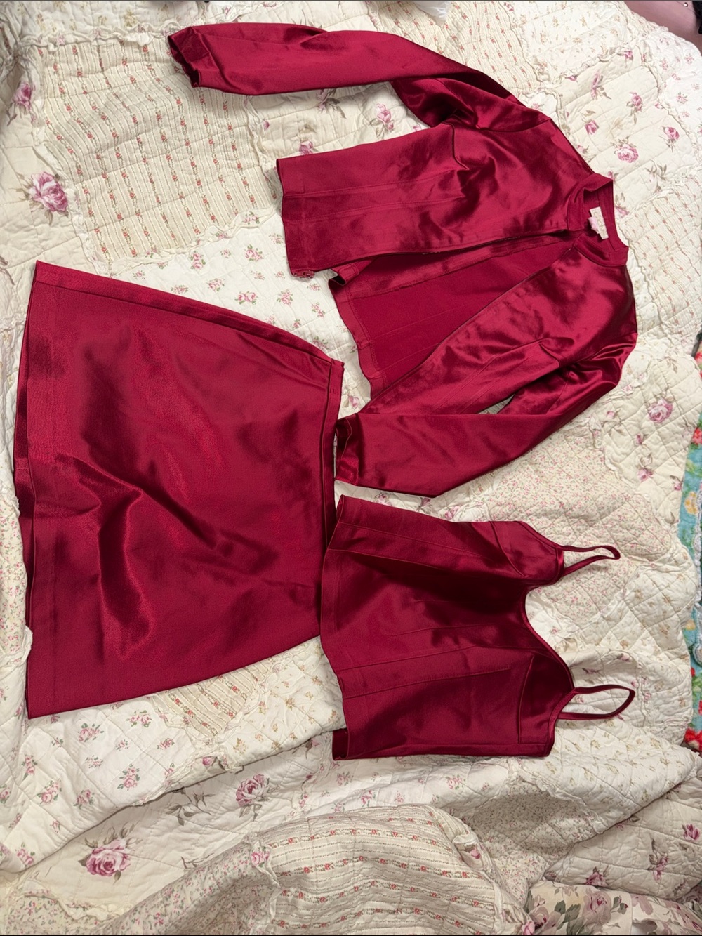 Vintage caché skirt set